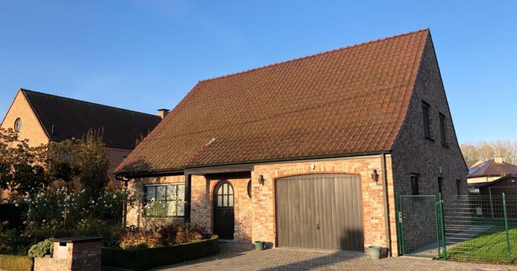 Vue extérieure d'une maison en Belgique